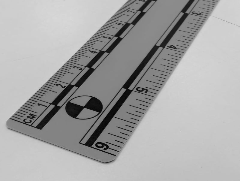 Crime Scene Professional Evidence Photography Scale, 10-Pack, 15cm/6inch Vinyl Rulers with Reference Circles, Dual Measurement (Grey) - Image 4